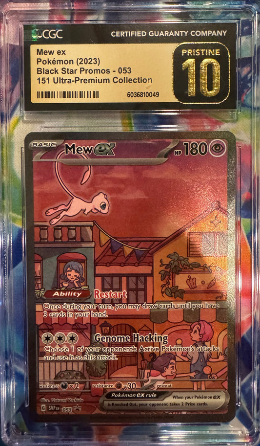 CGC 10 PRISTINE 2023 Pokémon Black Star Promos Mew ex #053 151 Ultra-Premium Collection