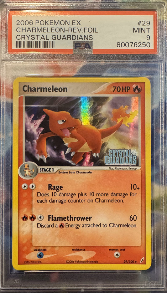 PSA 9 MINT 2006 Pokémon EX Crystal Guardians Charmeleon Holo #29